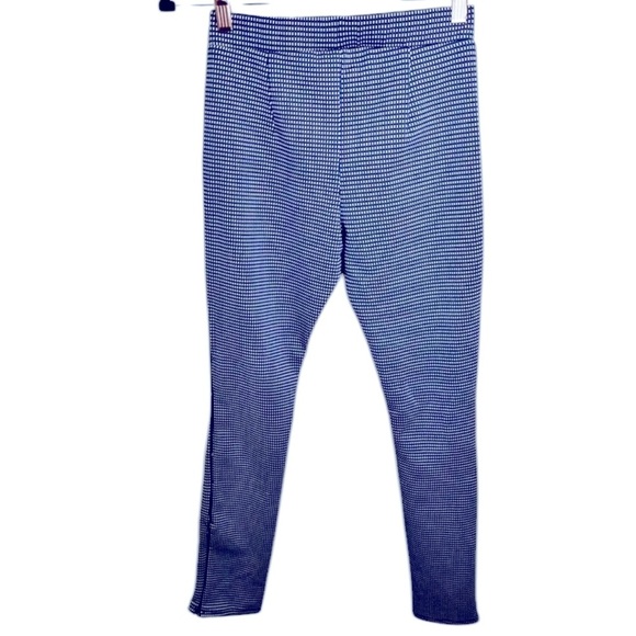 New with tags size small Zara blue, black, and white zip bottom pants - Picture 5 of 6